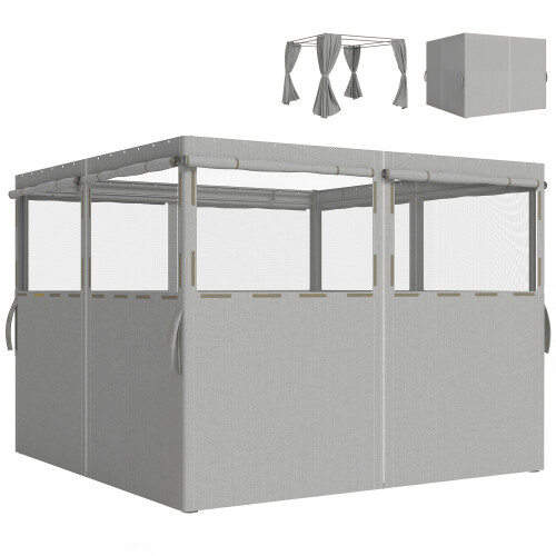 Outsunny Laterales para Carpa Gris 300 x 198 cm