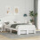 VidaXL vidaXL Bed Frame with Headboard White 120 x 200 cm Solid Pine Wood 1