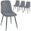 Homcom Sillas de Comedor Gris 45 x 54 x 87 cm 1