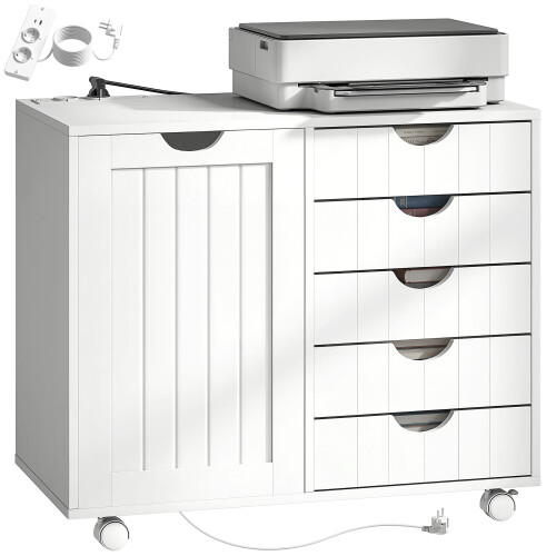 Homcom Mueble para Impresora Blanco 78 x 40 x 65.5 cm