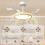 Homcom Ventilador Techo Luz Marrón 95 x 95 x 36 cm 5