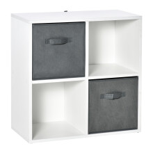 Estantería de 4 Cubo Blanco 61.5 x 30 x 61.5 cm