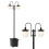 Outsunny Farola Solar Negro 53.5 x 30 x 182 cm 1