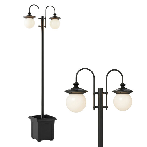 Outsunny Farola Solar Negro 53.5 x 30 x 182 cm
