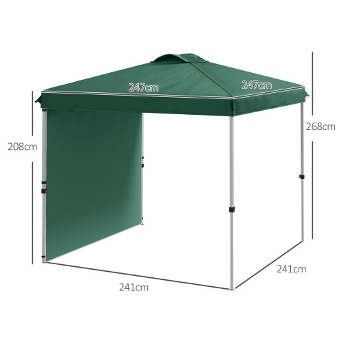 Outsunny Carpa Plegable Verde 247 x 247 x 268 cm 2