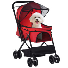 Cochecito para Mascota Rojo 76.5 x 52 x 95 cm