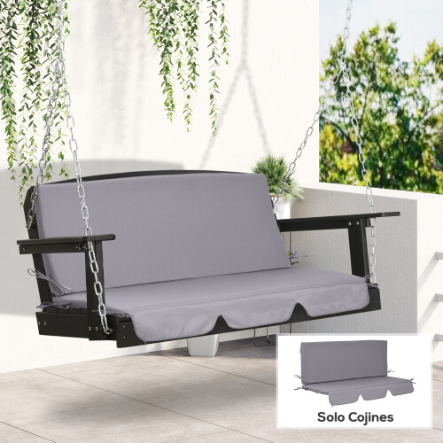 Outsunny Cojines para Columpio Gris 130 x 45 x 5 cm 1