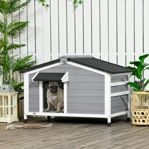 PawHut Caseta para Perro Gris 97 x 72 x 65 cm 1