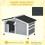 PawHut Caseta para Perro Gris 97 x 72 x 65 cm 6