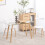 Homcom Mesa de Comedor Bicolor 120 x 60 x 76 cm 2