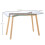 Homcom Mesa de Comedor Bicolor 120 x 60 x 76 cm 3