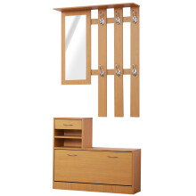 Conjunto Muebles de Entrada Marrón 90 x 10 x 91 cm