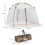 Outsunny Carpa con Mosquitera Blanco 300 x 300 x 240 cm 3