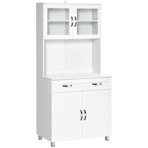 Homcom Armario Buffet Cocina Blanco 80 x 48 x 170 cm