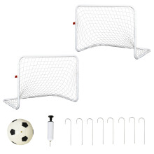 Set 2 Porterías Fútbol Blanco 78 x 46 x 56 cm