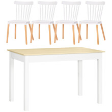 Conjunto de Comedor Blanco 48 x 52.5 x 83 cm