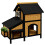 PawHut Casa para Gato Marrón 96 x 65 x 85.5 cm 1