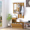 Homcom Conjunto Muebles de Entrada Marrón 90 x 10 x 91 cm 2
