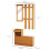 Homcom Conjunto Muebles de Entrada Marrón 90 x 10 x 91 cm 3