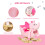 Homcom Caballito Balancín Infantil Rosa 60 x 35 x 45 cm 5