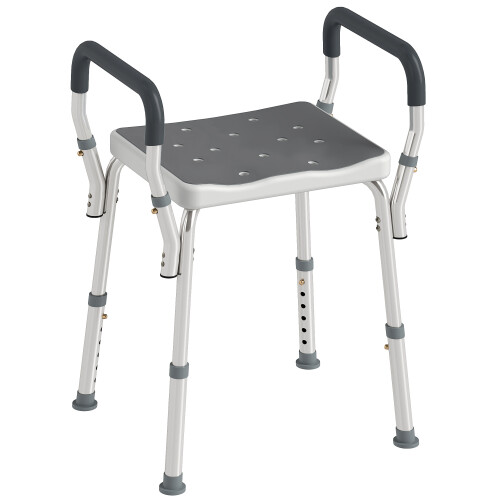 Homcom Taburete de Ducha Bicolor 52 x 45 x 69 cm