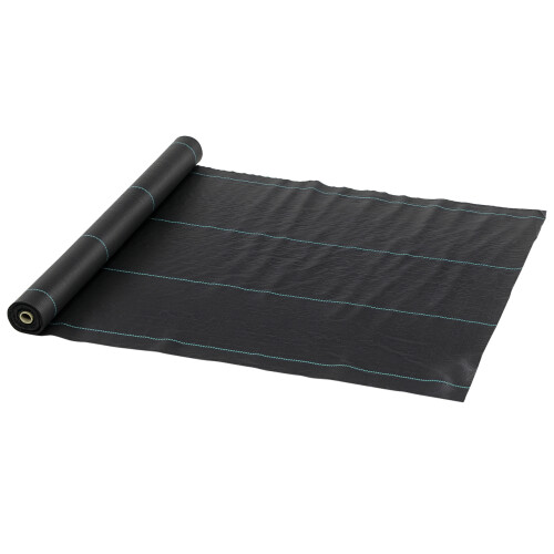 Outsunny Malla Antimaleza Negro 10000 x 100 cm