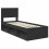 VidaXL vidaXL Bed Frame with Headboard Black 75 x 190 cm Solid Pine Wood 5