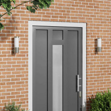 vidaXL Outdoor Wall Light 2 pcs Silver 12 x 8.5 x 27 cm