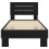 VidaXL vidaXL Bed Frame with Headboard Black Oak 80 x 200 cm Engineered Wood 3