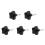 5pcs M8 x 40mm Screws Star  Wing Screw Clamp Knob Handle Black 1