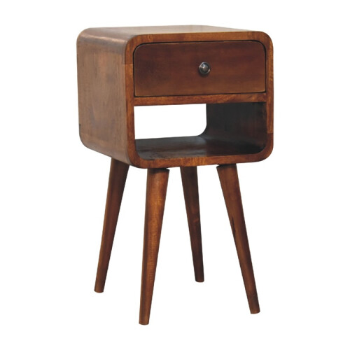 Dark Brown Wooden Lower Bedside, 30*30*55cm