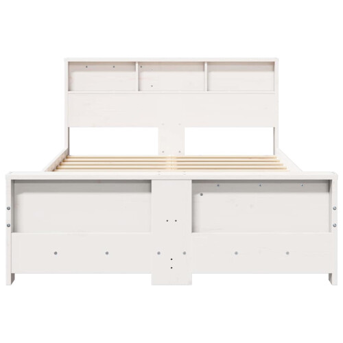 VidaXL vidaXL Bed Frame with Headboard White 120 x 190 cm Engineered Wood 2