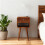 Dark Brown Wooden Lower Bedside, 30*30*55cm 2