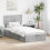 VidaXL vidaXL Storage Bed Concrete Grey 90 x 190 cm Engineered Wood 1