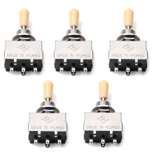 5X Solid Knob Shaft Box für Sg 3 Kanal Adapter Schalter, Beige Spitze