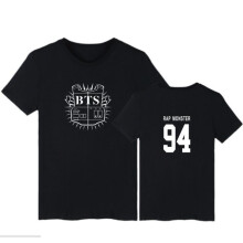 (L,Rap Monster)Kpop Bts Tshirt Bangtan Boys Tshirt Suga Tops Tee Unisex Jung Kook Jhope Jin V