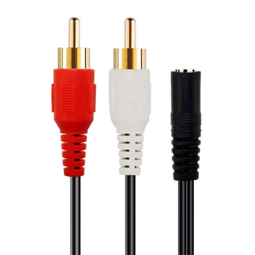 5X 2 RCA Macho A Hembra 3,5 mm Jack Aux Cable de Audio Estereo 2
