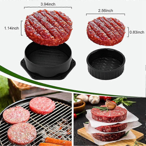 Kit, 3 in 1 Hamburger Patty Maker, Cast Iron Burger 1