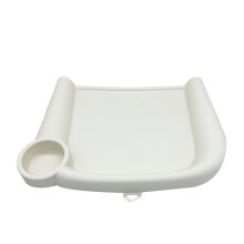 Baby Dining Tray for Inglesina Fast Table Chair Silicone Baby Feeding Tray for Clip- Fast Table Chair Dishwasher White