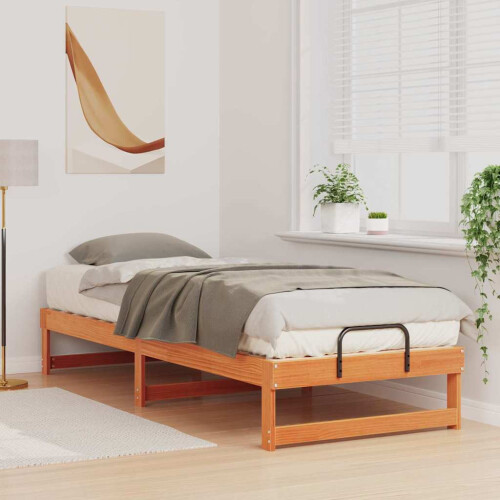 VidaXL vidaXL Bed Frame Brown 80 x 200 cm Solid Pine Wood 2