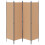 VidaXL vidaXL 4-Panel Room Divider Beige 200 x 180 cm Fabric 4