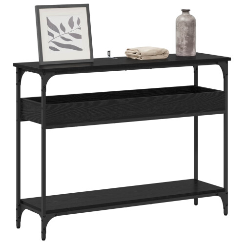 VidaXL vidaXL Console Table Black oak 100 x 29 x 75 cm Engineered wood 1