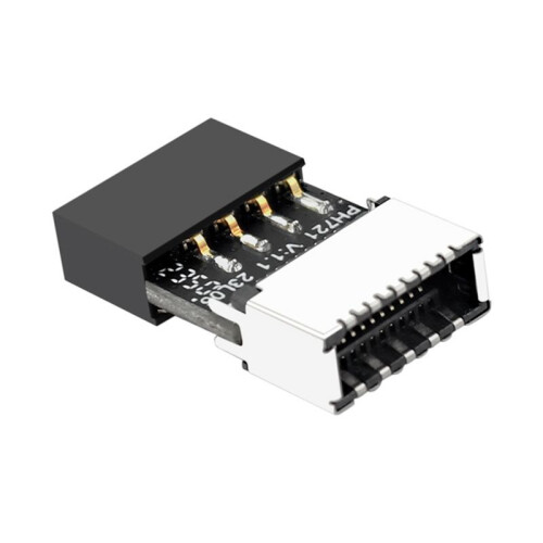 2Pcs Mainboard USB 2.0 9-Pin to Type-E 20-Pin Connector Adapter High-Speed USB Header Converter for Enhanced PC 1