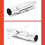 Tubo de Escape Curto de Motocicleta de 12 Polegadas para  para  para  para  Touring Chopper Cafe Racer Prata 7