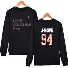 (J-HOPE-Black,S)Kpop Bts Sweater Bangtan Boys Hoodie Pullover Jungkook V Jhope Jumper Jiminnew