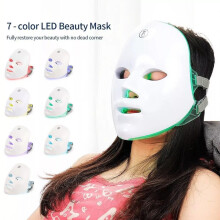 7Colors LED Light Photon Face Mask Neck Rejuvenation Skin Facial Wrinkle Therapy