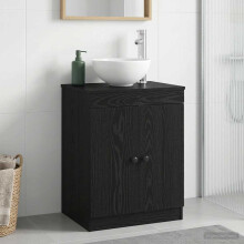 vidaXL Bathroom Cabinet Black 54 x 41 x 70 cm Engineered Wood
