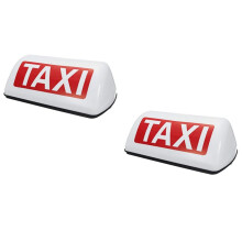 2X 12V ÉTanche Top Magnetic Meter Lampe Lampe de Cabine Lumière LED Lampe de Signalisation TAXI - Blanc