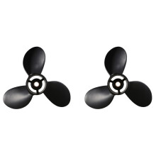 2pcs 8.9 x 8.5 Black Boat Outboard Propeller for 2 Stroke 9.8HP Aluminum Alloy 3B2-64517-0 Boat Motor
