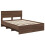 VidaXL vidaXL Bed Frame with Headboard Brown Oak 150 x 200 cm Engineered Wood 4